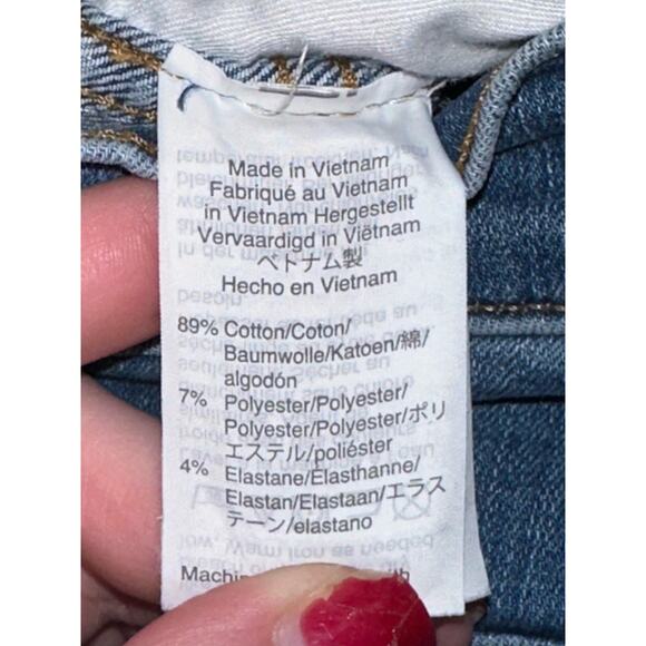 Madewell 10 Inch High-Rise Skinny Button Fly Slight Distress Denim Jean Size 26 - Picture 11 of 12